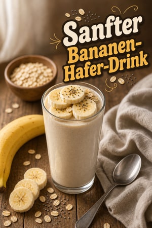 Sanfter Morgen-Drink mit Hafer, Banane & Joghurt, morgens