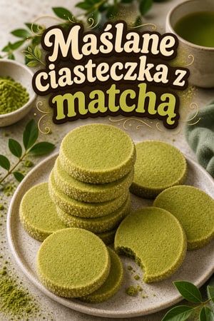 Maślane ciasteczka z herbatą matcha – kruche i aromatyczne