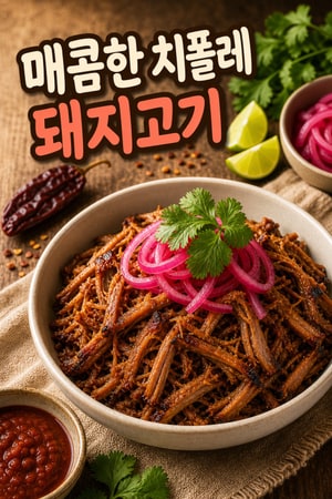 압력솥으로 만드는 부드럽고 매콤한 치폴레 돼지목살 요리
