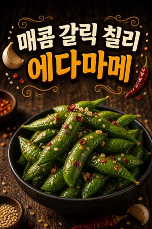 매콤 짭짤한 갈릭 칠리 에다마메(자숙풋콩) 레시피