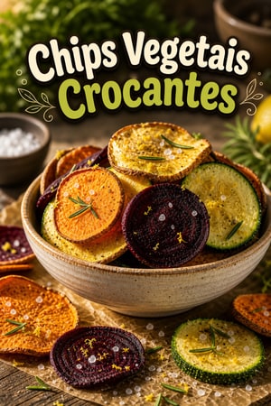 Chips Vegetais Crocantes na Airfryer com Ervas e Limão