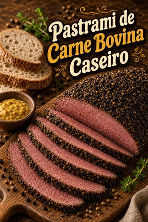 Pastrami de Bovino Caseiro Defumado com Crosta de Pimenta