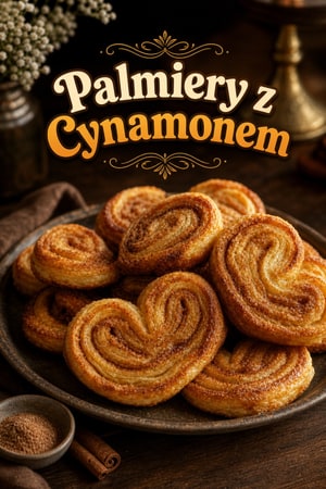 Klasyczne francuskie palmiery z cukrem i cynamonem