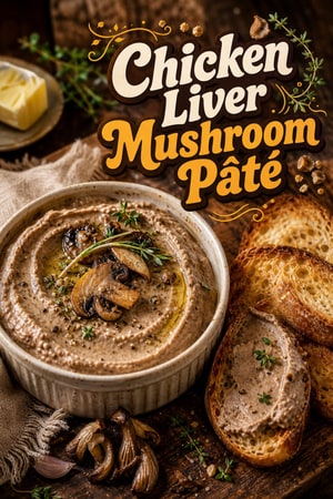 Silky Chicken Liver and Wild Mushroom Pâté