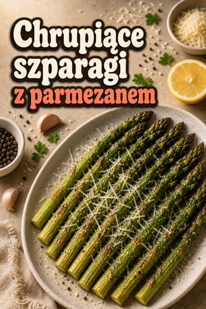 Chrupiące szparagi z air fryera z parmezanem i czosnkiem