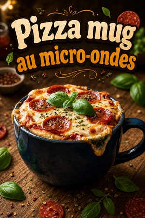 Pizza en mug au micro-ondes — pizza express individuelle