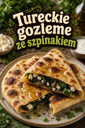 Domowe tureckie gozleme — cienkie placki z fetą i szpinakiem