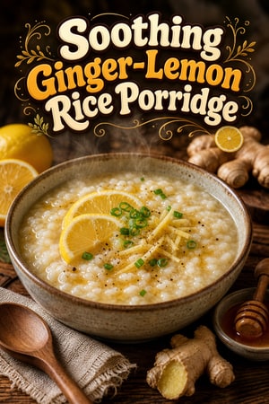 Soothing Ginger-Lemon Honey Rice Porridge for Sick Days