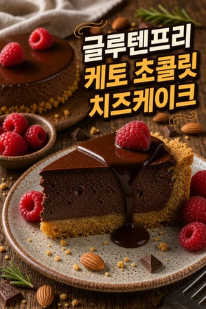 아몬드 크러스트 케토 글루텐프리 초콜릿 치즈케이크 레시피 — 실키하고 진한 저탄수 간편한 디저트