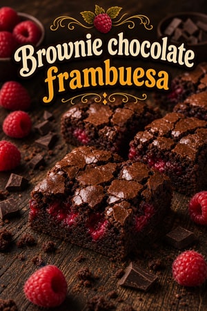Brownie de Chocolate y Frambuesa: húmedo e irresistible