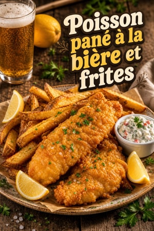 Poisson pané à la bière et frites triple-cuisson maison