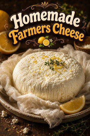 Easy Homemade Farmers Cheese with Fresh Lemon