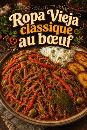 Ropa Vieja classique : bœuf effiloché à la cubaine