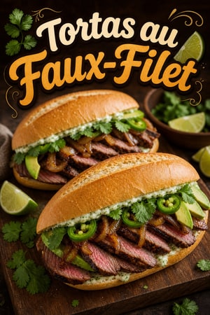 Tortas de Faux-Filet aux Oignons Caramélisés et Mayo Cilantro-Citron Vert