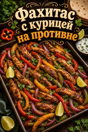 Фахитас с курицей на противне: сочный семейный обед