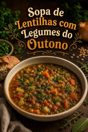 Sopa de Lentilhas com Legumes do Outono