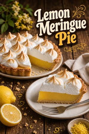 Klassische Lemon Meringue Pie mit buttrigem Mürbeteig