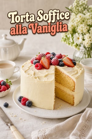 Classica Torta al Vaniglio Leggera con Frosting al Burro