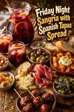 Friday Night Sangria with Spanish Tapas Spread