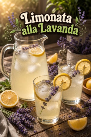 Limonata alla Lavanda Fatta in Casa con Limoni Freschi