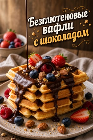 Хрустящие безглютеновые вафли с шелковым шоколадом