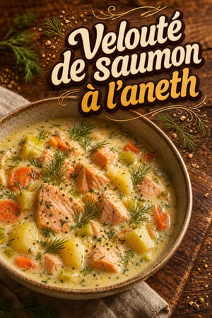 Velouté scandinave au saumon et à l'aneth, simple et doux