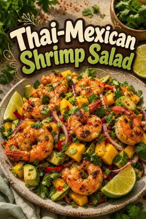 Zesty Thai-Mexican Fusion Shrimp Salad with Mango