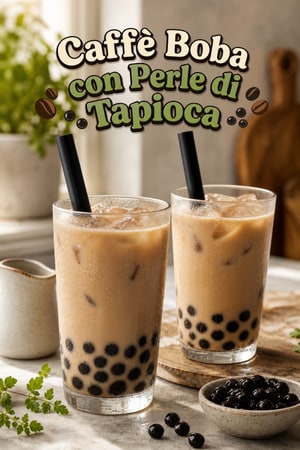 Caffè Boba con Perle di Tapioca Fatte in Casa