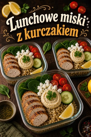 Miski z kurczakiem i warzywami — lunch na cały tydzień