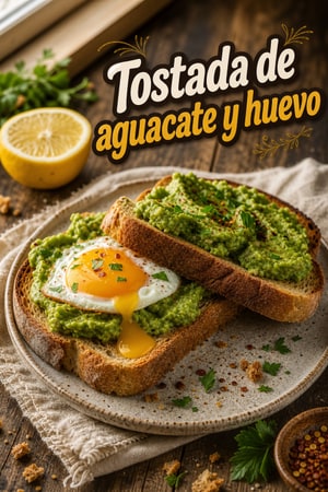 Tostada de aguacate y huevo con pan crujiente renacido