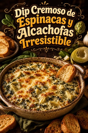 Dip Cremoso de Espinacas y Alcachofas Irresistible