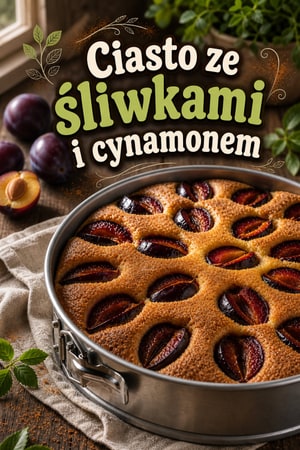 Klasyczne ciasto ze śliwkami i cynamonowym cukrem