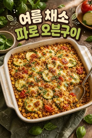 여름 채소를 넣은 오븐 파로