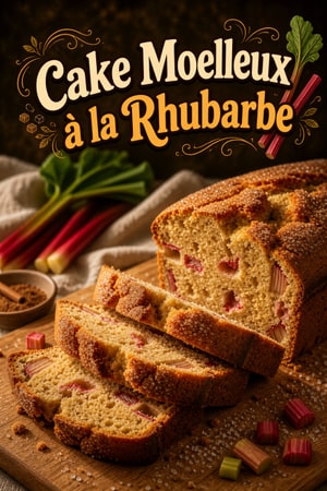 Cake Moelleux à la Rhubarbe et Croûte Sucre-Cannelle