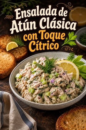 Ensalada de Atún Clásica con Toque Cítrico y Hierbas