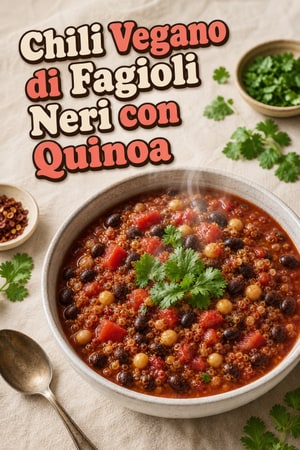 Chili Vegano di Fagioli Neri con Quinoa