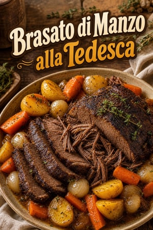 Arrosto di Manzo Lesso Stile Tedesco nella Slow Cooker