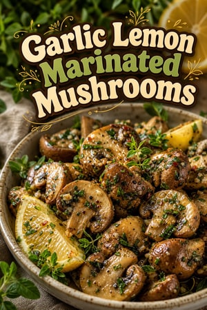 Zesty Herb-Marinated Mushrooms with Garlic and Lemon