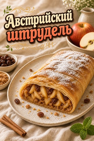 Классический австрийский яблочный штрудель (Apfelstrudel)