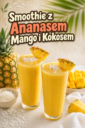Smoothie Pineapple Breeze z kokosem i mango