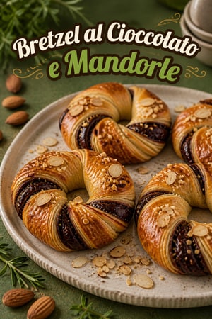 Bretzel al Cioccolato e Mandorle Ricetta