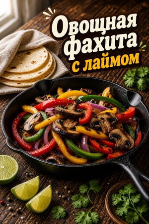 Сочная овощная фахита с лаймом и копченой паприкой