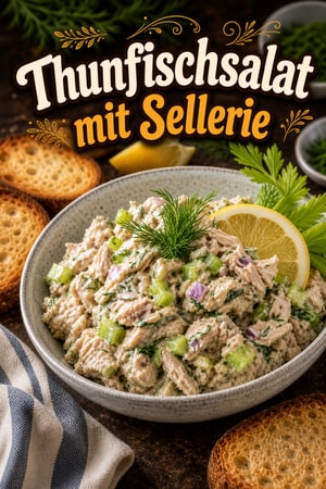 Klassischer Thunfischsalat mit Sellerie und frischen Kräutern