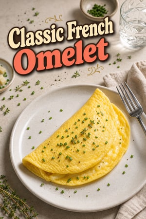 Classic French Omelet with Herbs and Gruyère