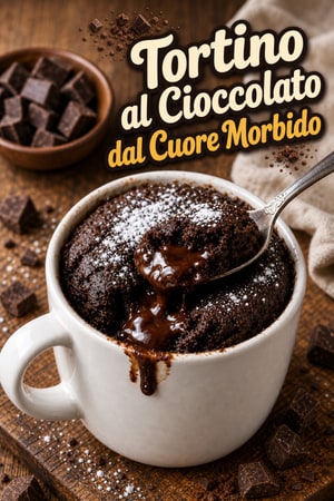 Tortina al Cioccolato Lava nel Microonde - Ricetta Veloce