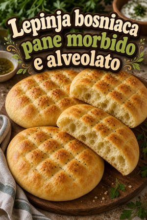 Lepinja Bosniaca Tradizionale: Pane Morbido e Alveolato