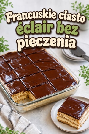 Francuskie ciasto éclair bez pieczenia