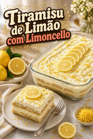 Tiramisu de Limão com Limoncello e Mascarpone Irresistível