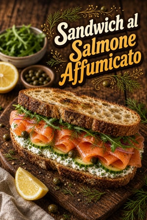 Sandwich di Salmone Affumicato e Pane al Lievito Madre