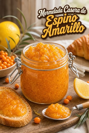 Mermelada de Espino Amarillo Casera con Brillo de Cítricos Naturales